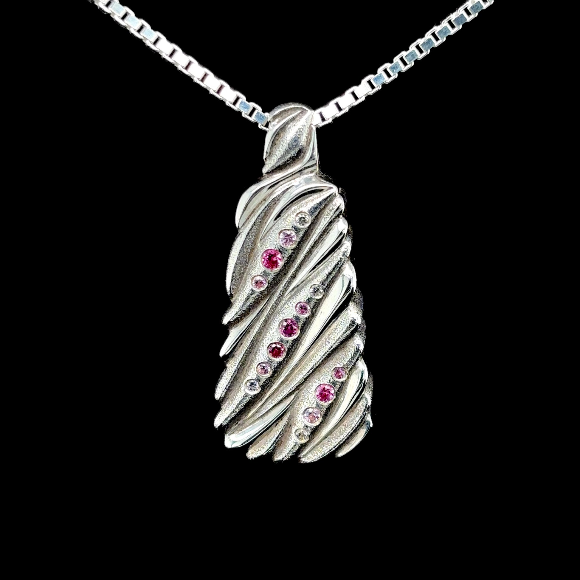 Pendant with Pink Sapphire Gradient