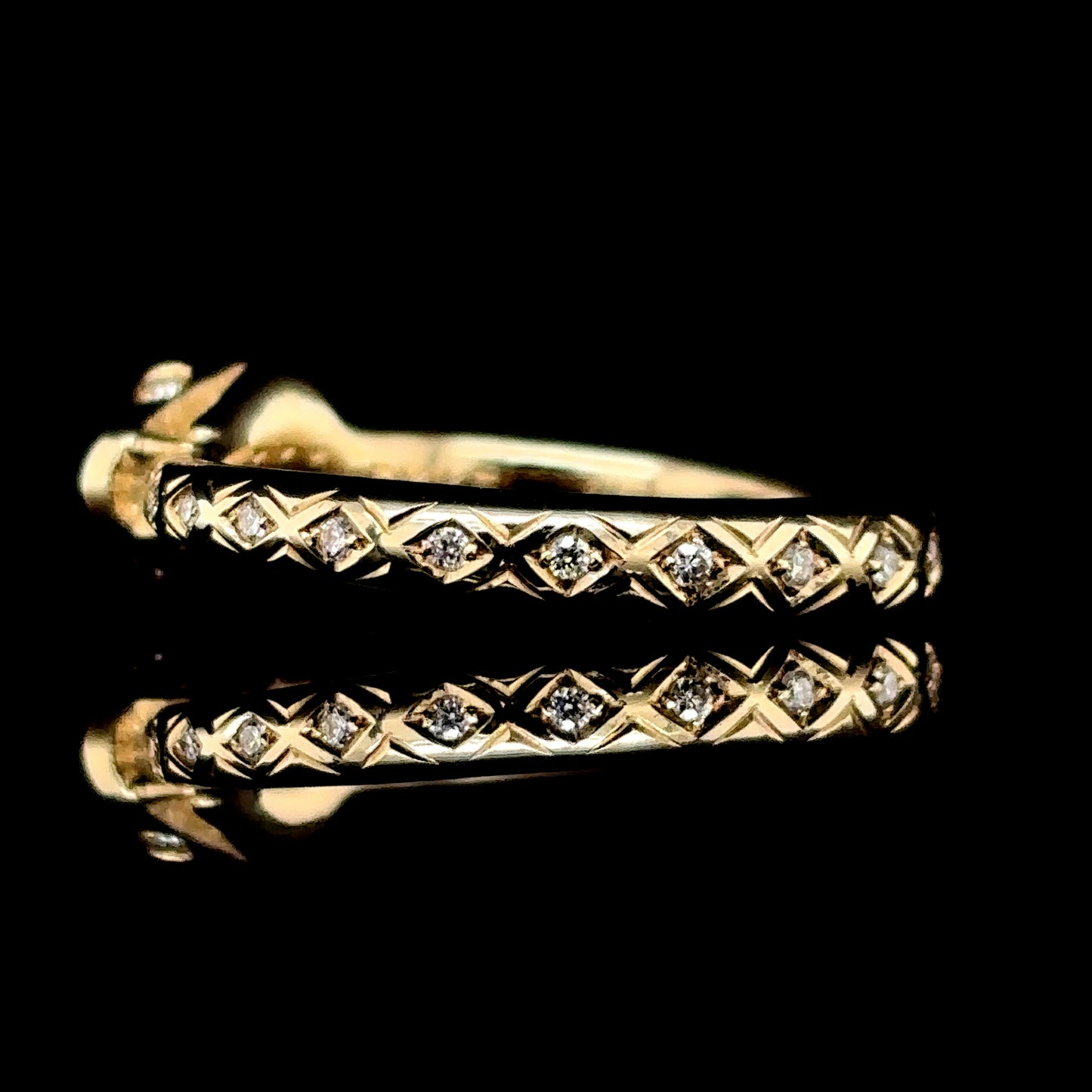 Diamond Gold Ouroboros Ring