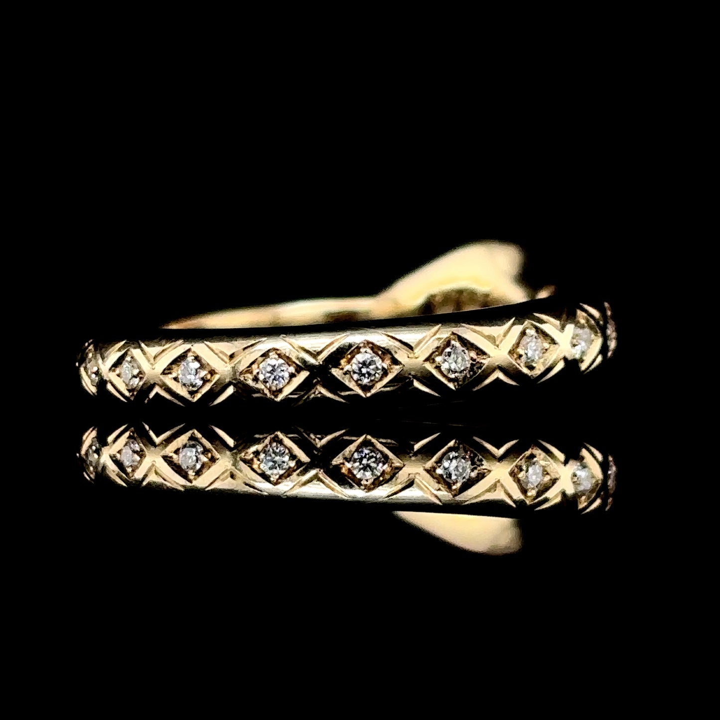 Diamond Gold Ouroboros Ring