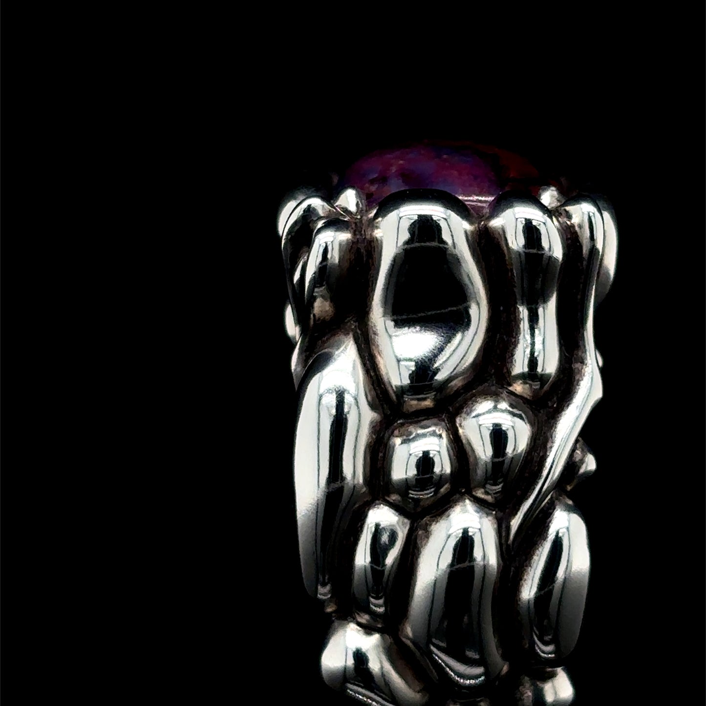 Sugilite Hand Carved Ring - Size 7.5