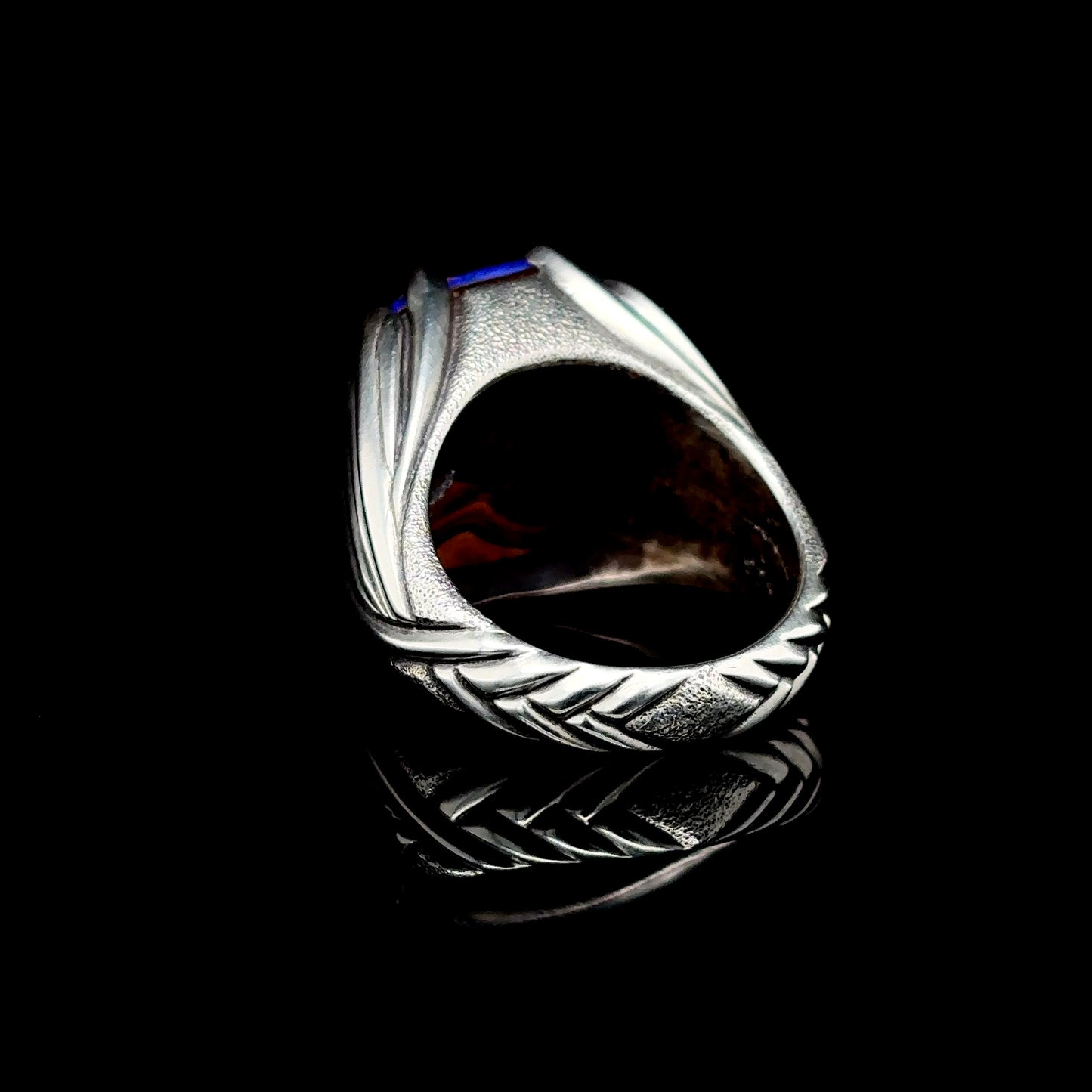 Boulder Opal Hand Carved Ring