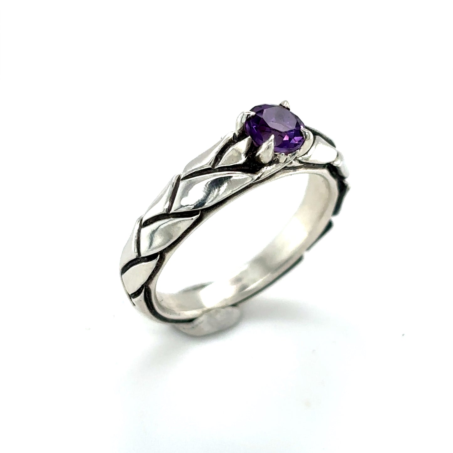 Amethyst Laurel Ring