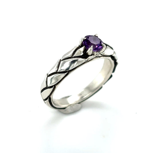 Amethyst Laurel Ring