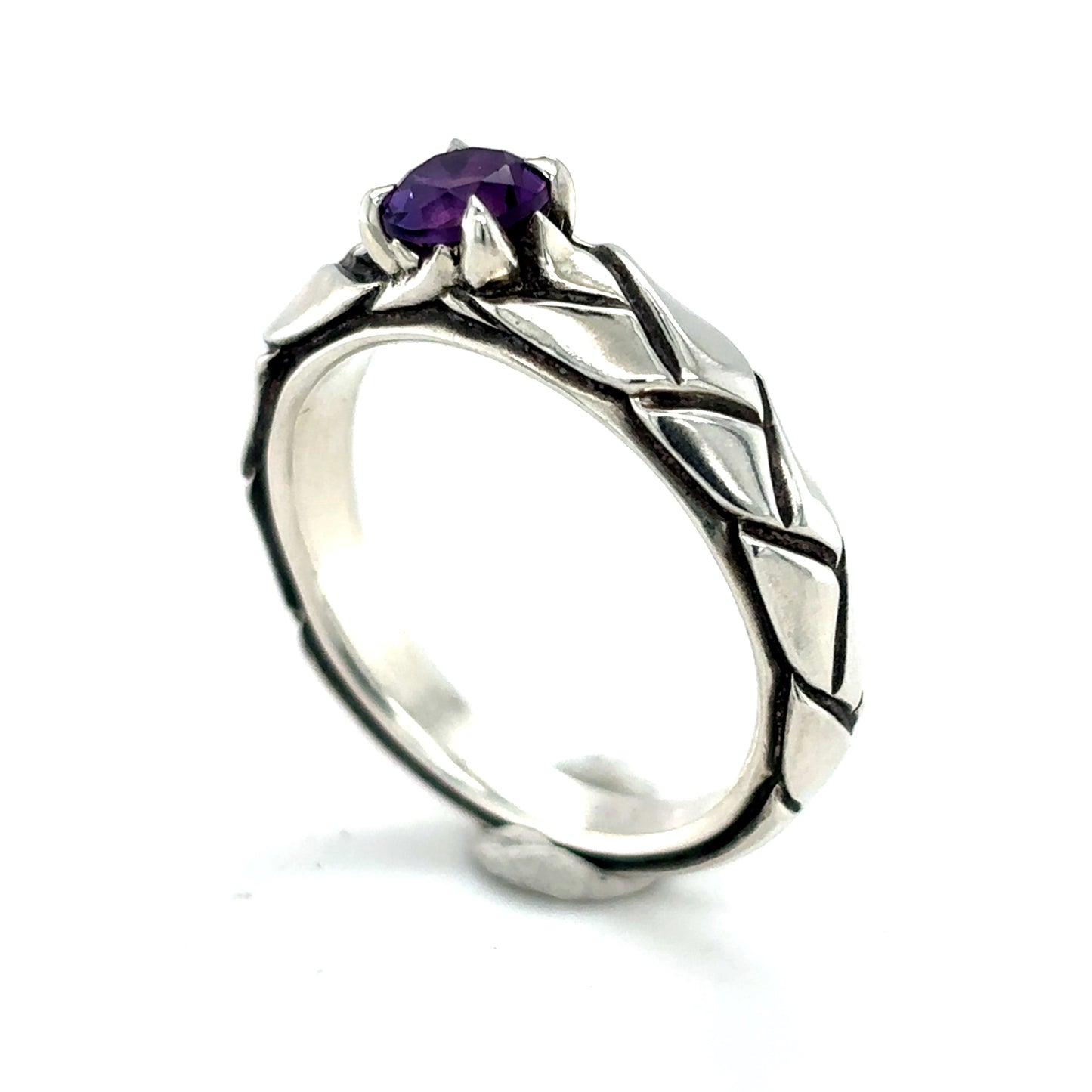 Amethyst Laurel Ring