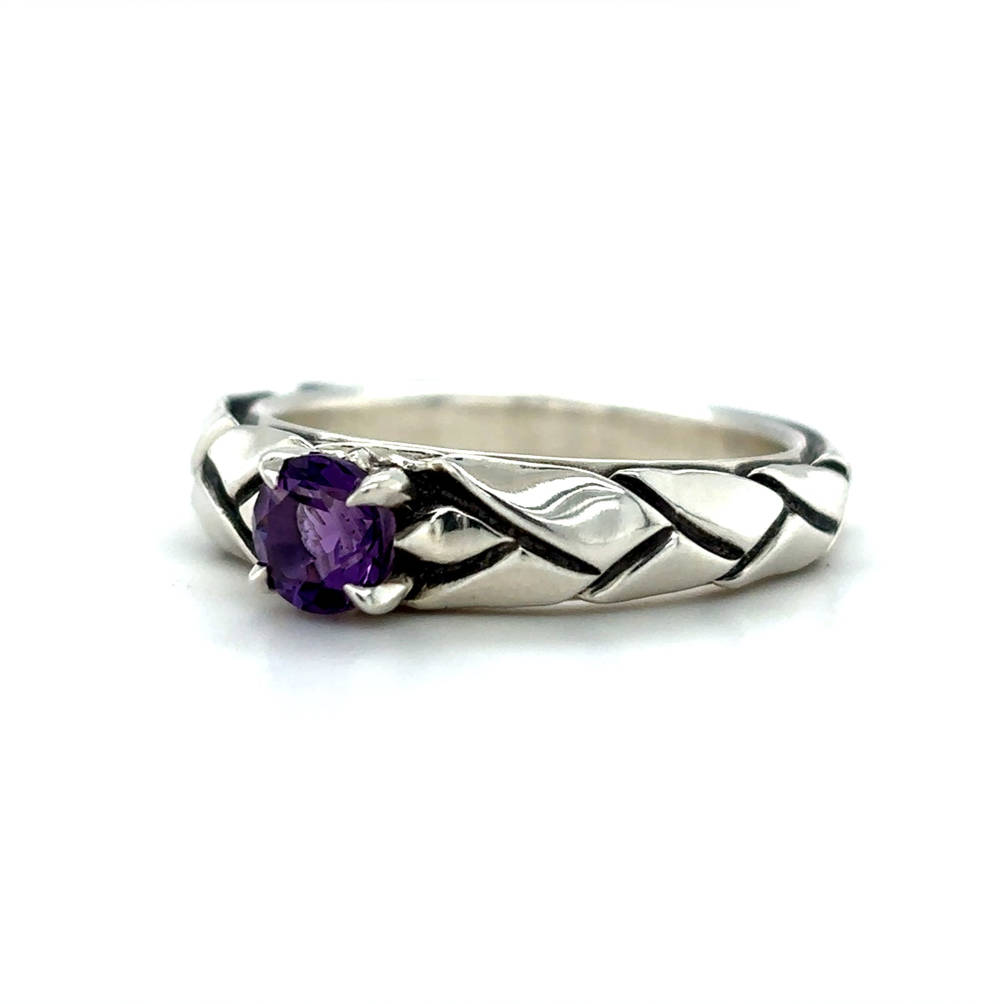 Amethyst Laurel Ring