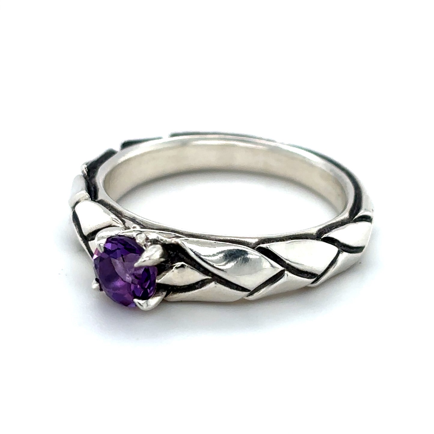 Amethyst Laurel Ring