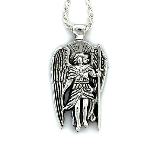 Saint Michael Silver Necklace