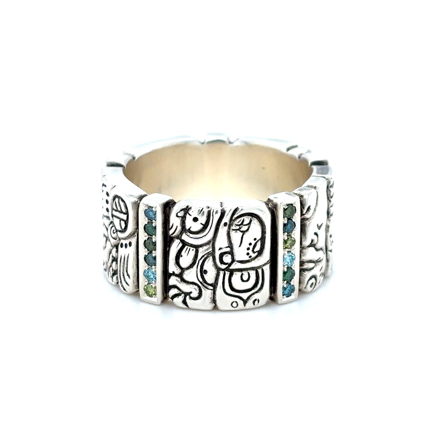 Mayan Glyph Diamond Ring