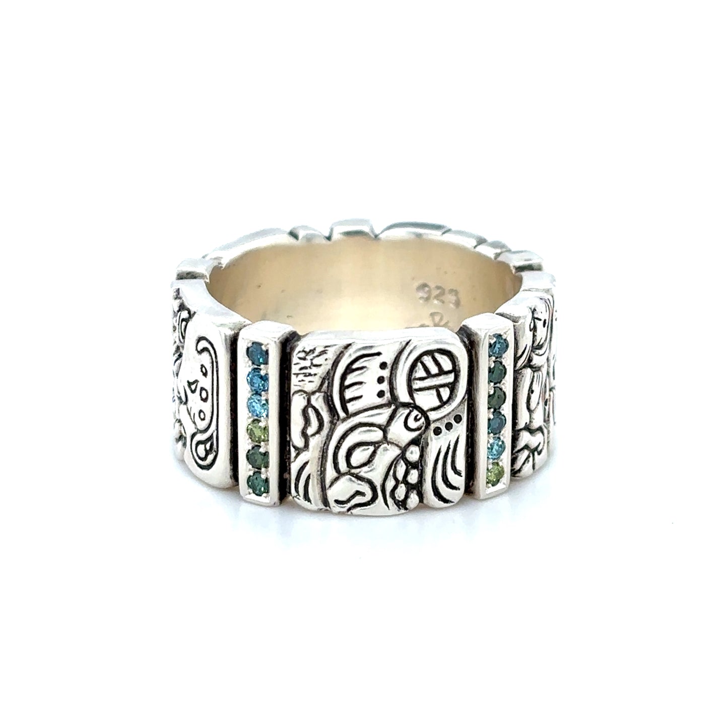 Mayan Glyph Diamond Ring