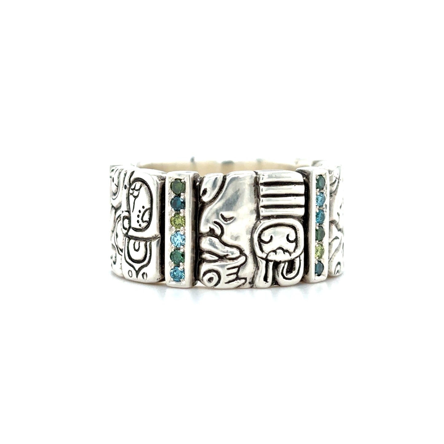 Mayan Glyph Diamond Ring