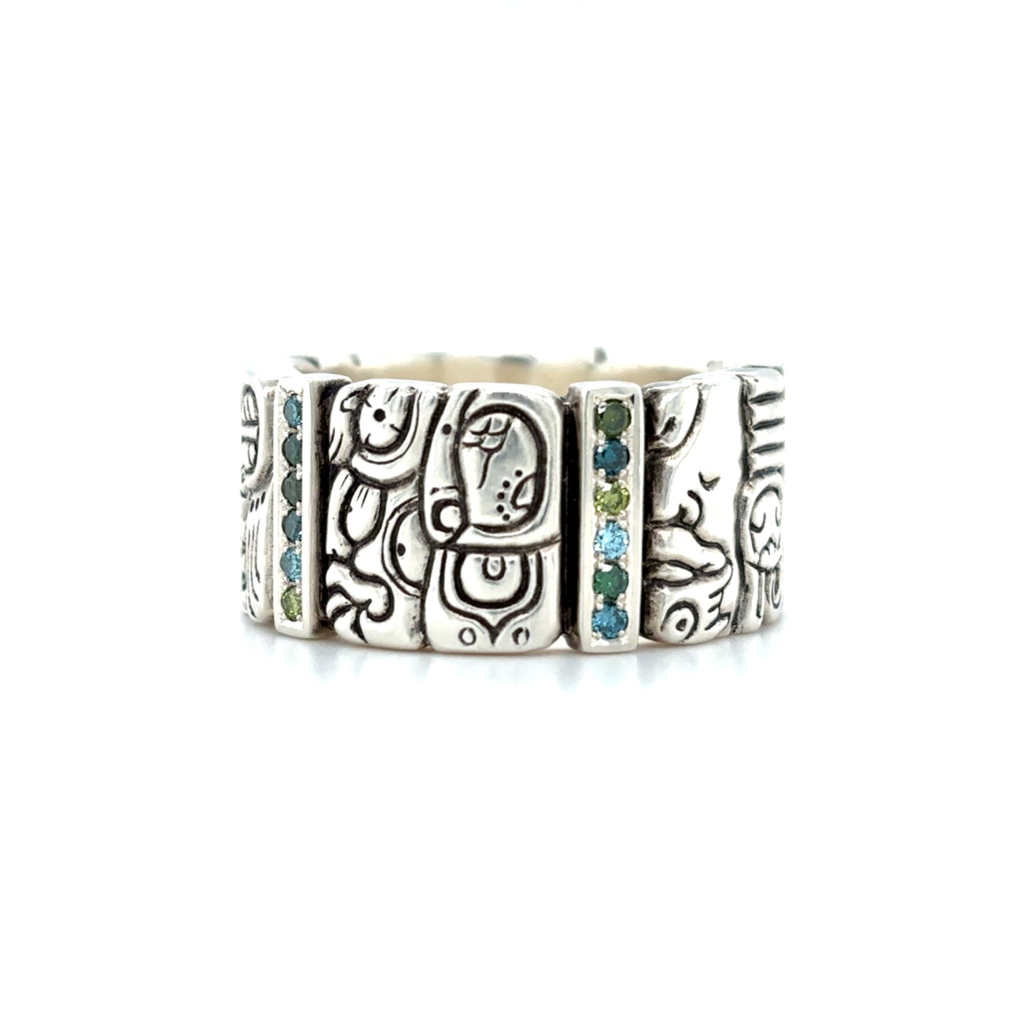 Mayan Glyph Diamond Ring