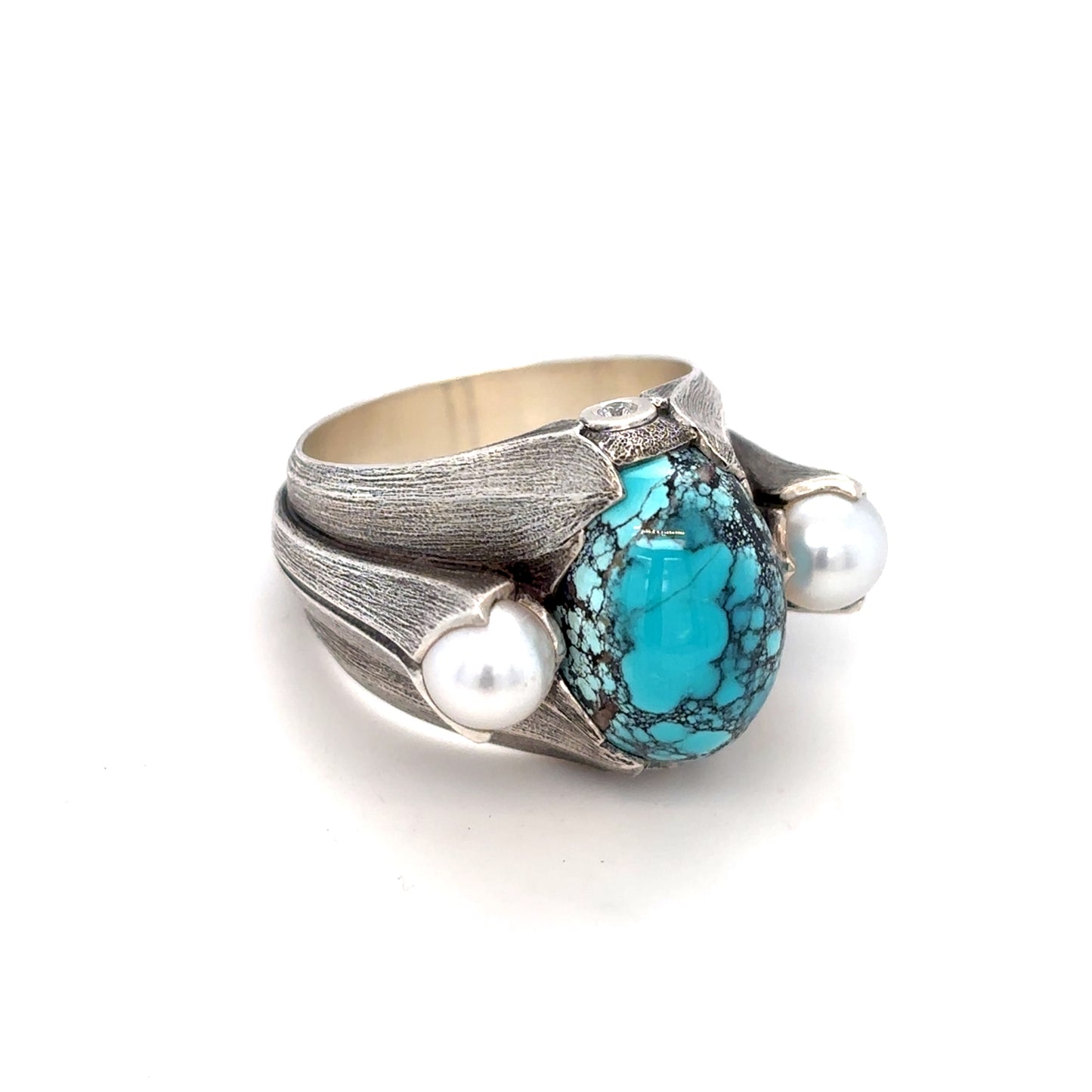 Turquoise Pearl Ring