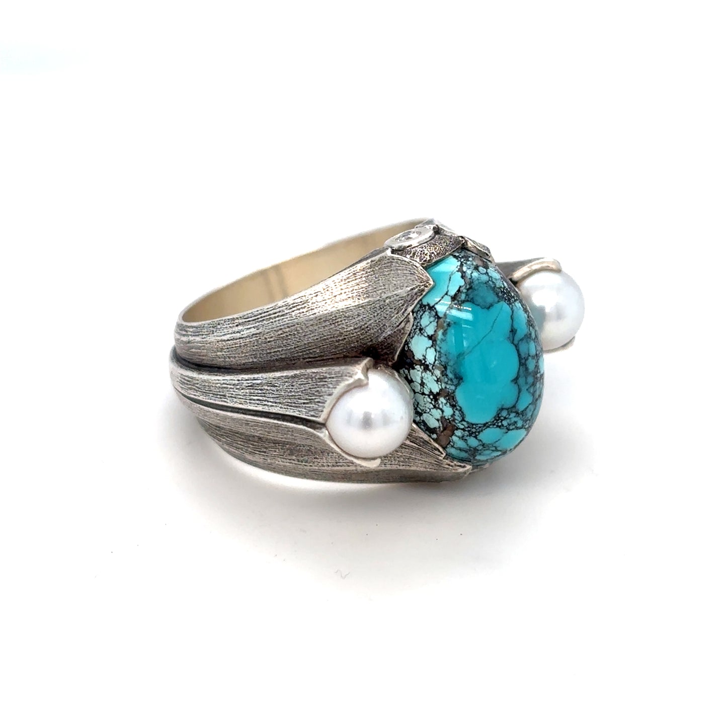 Turquoise Pearl Ring