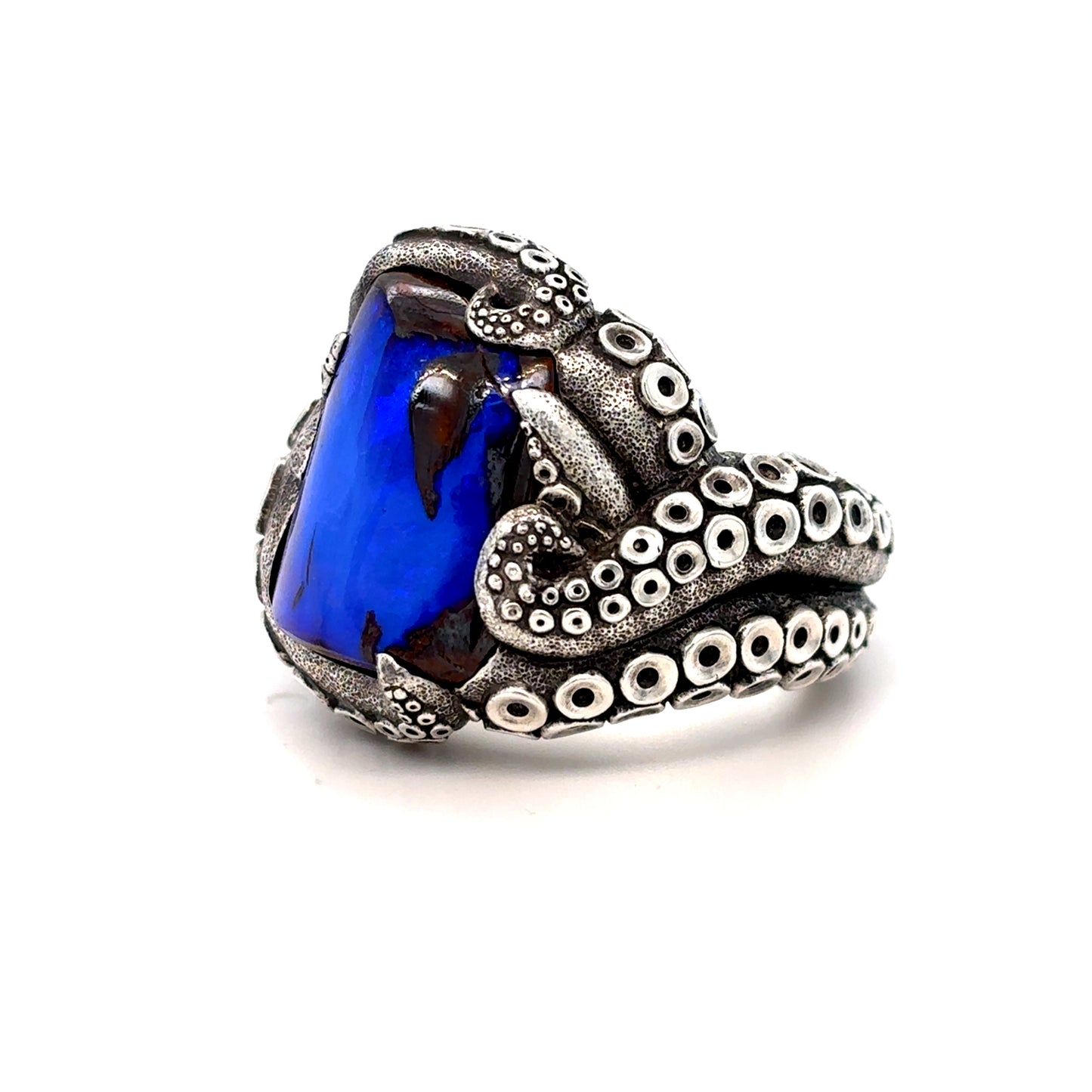Boulder Opal Tentacle Ring
