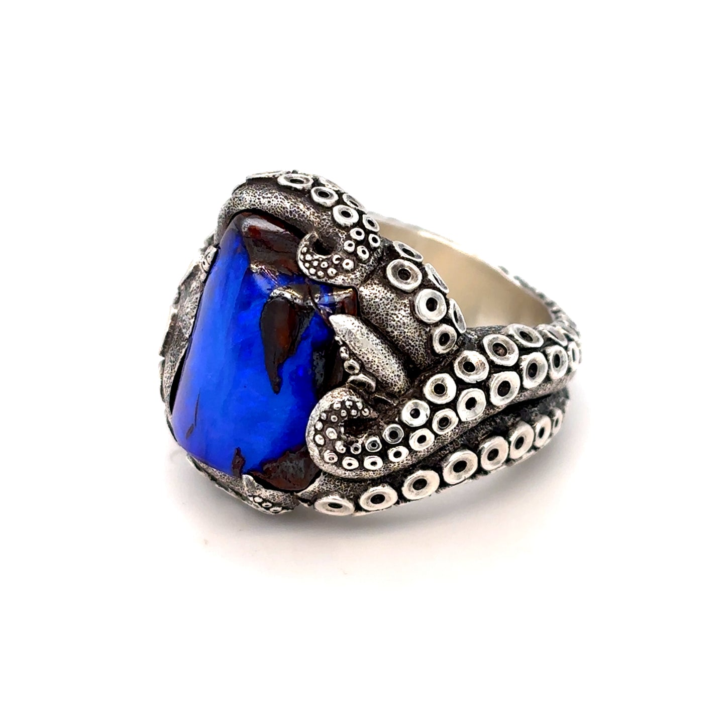 Boulder Opal Tentacle Ring