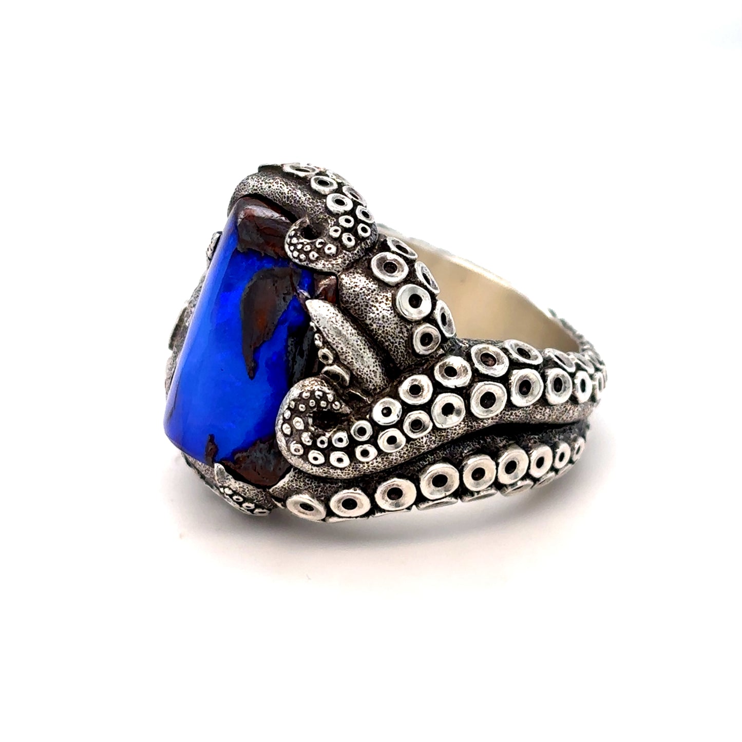 Boulder Opal Tentacle Ring