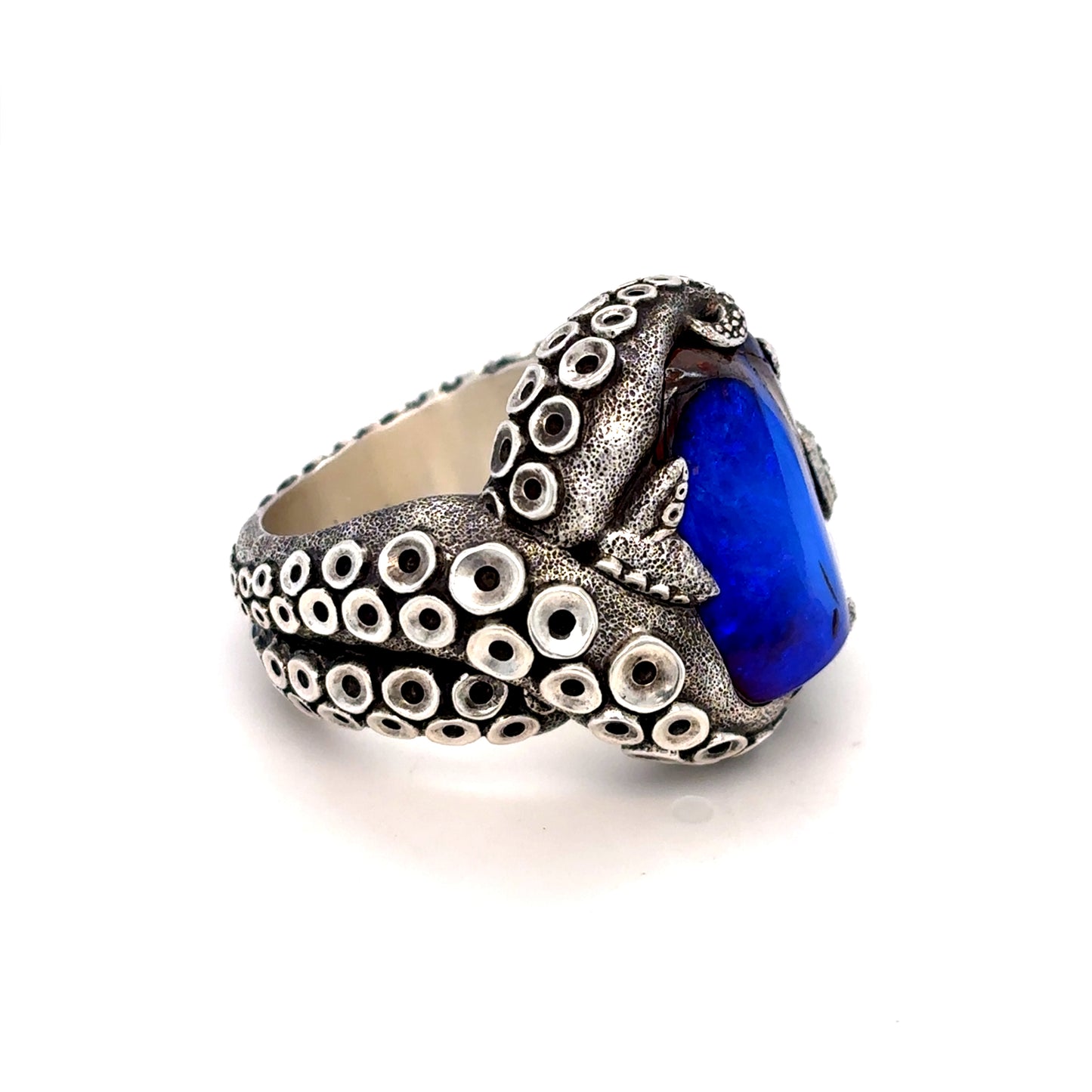 Boulder Opal Tentacle Ring