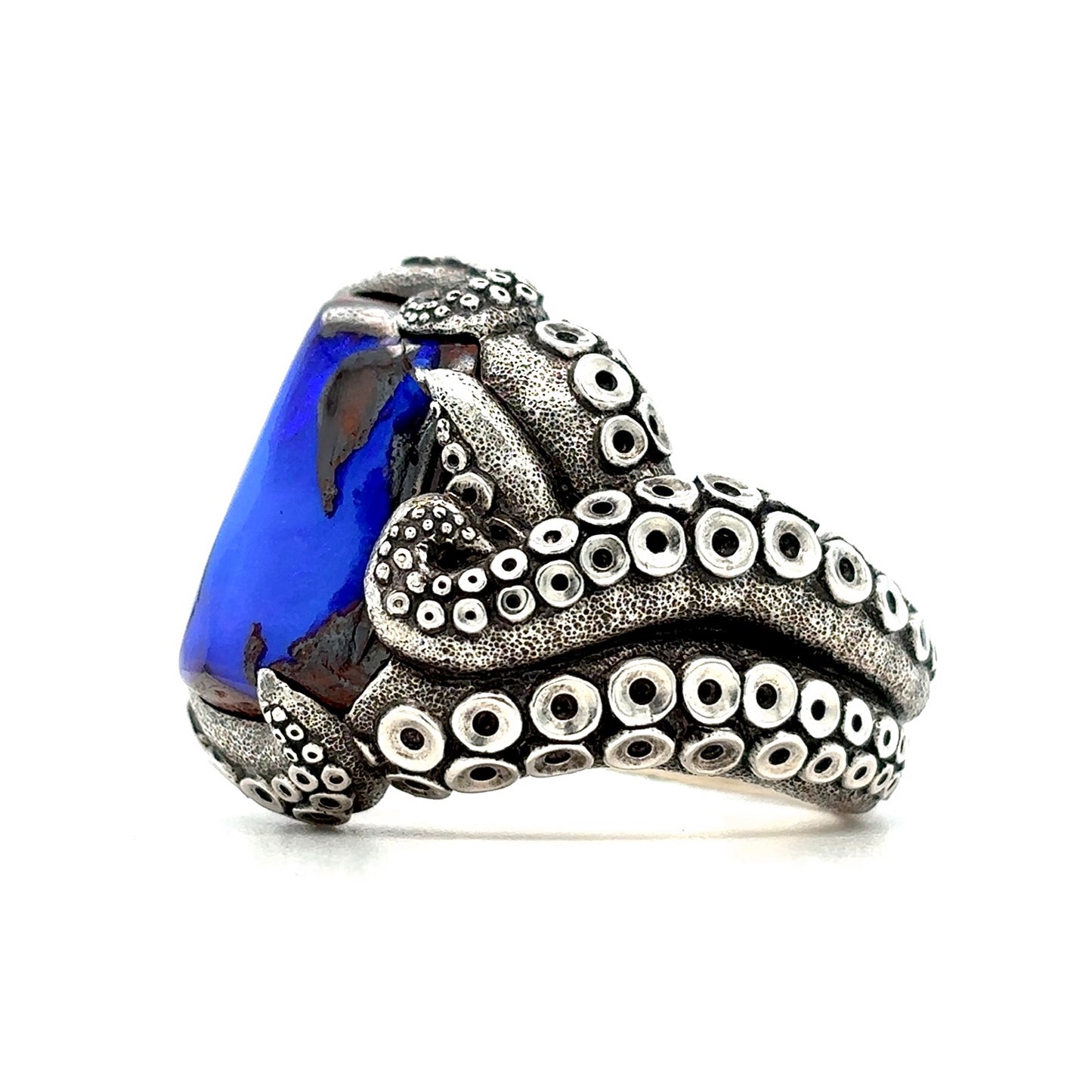 Boulder Opal Tentacle Ring