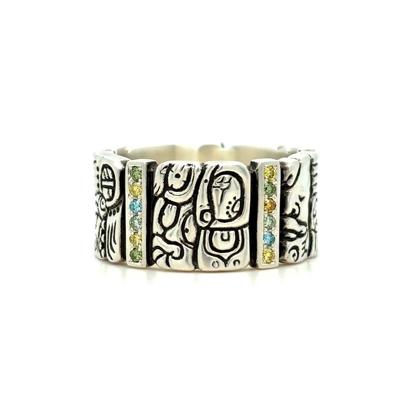 Mayan Glyph Diamond Ring 2/3