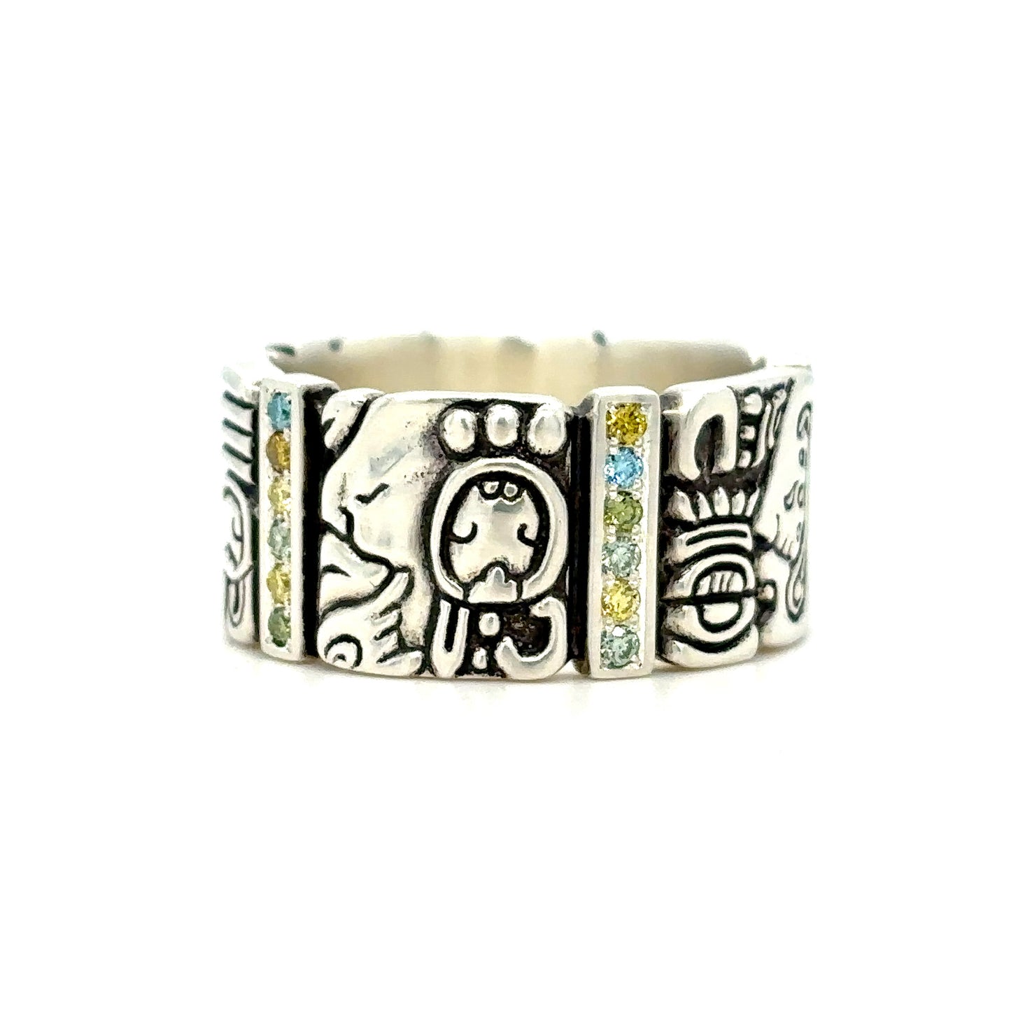 Mayan Glyph Diamond Ring 2/3