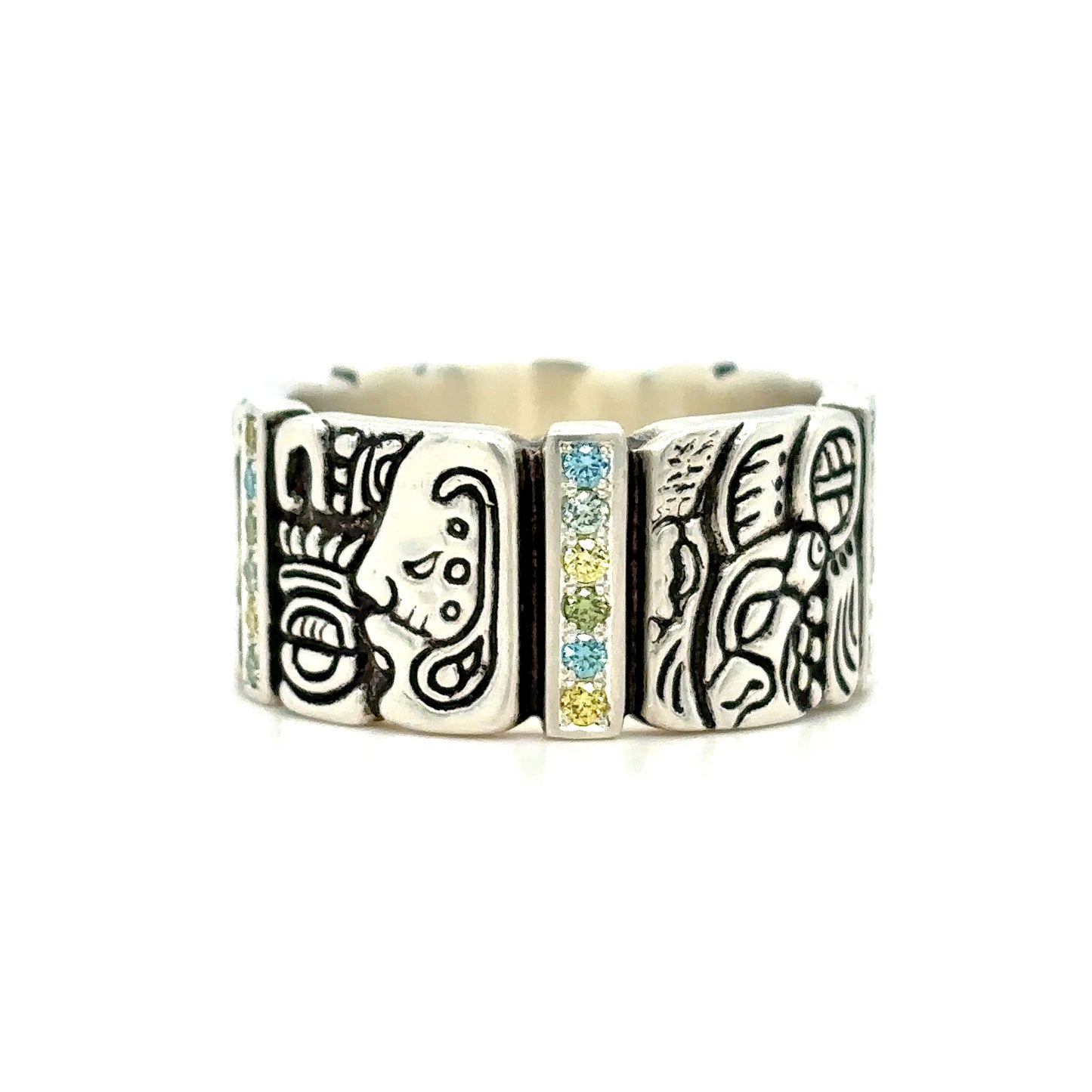 Mayan Glyph Diamond Ring 2/3
