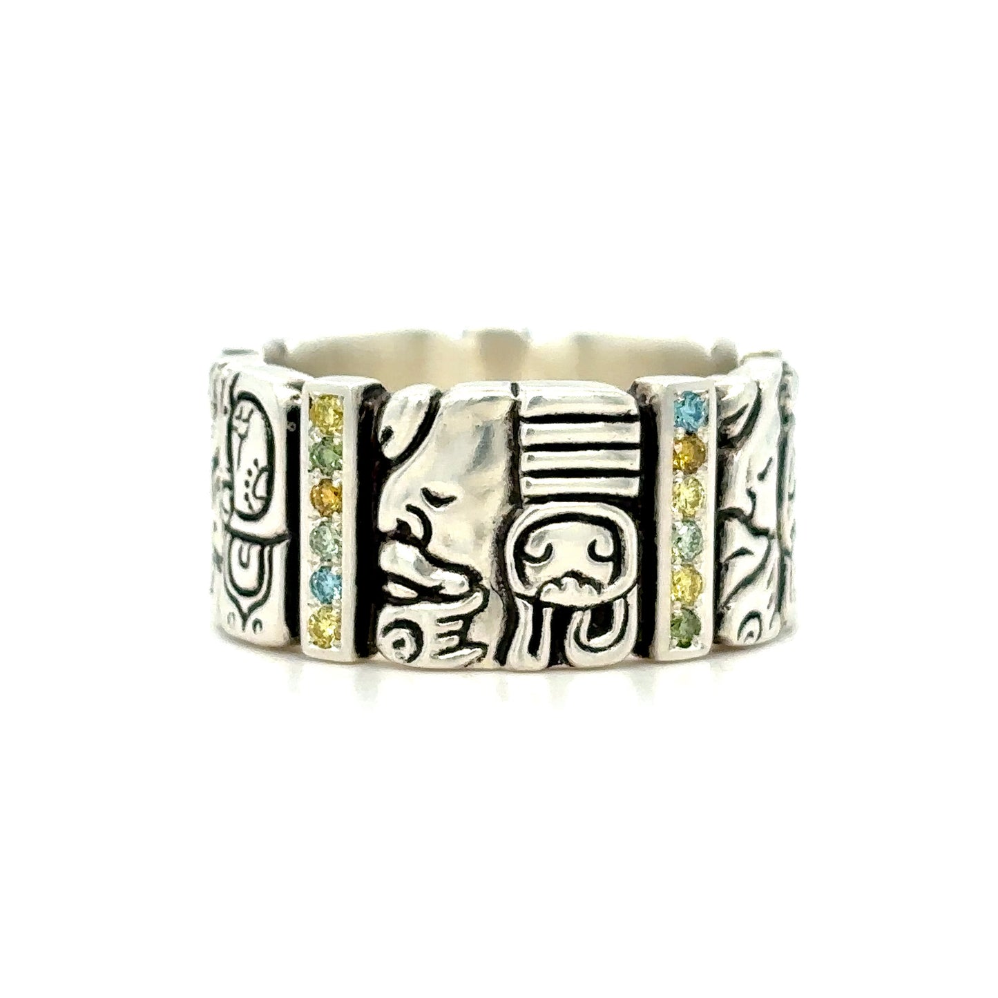 Mayan Glyph Diamond Ring 2/3
