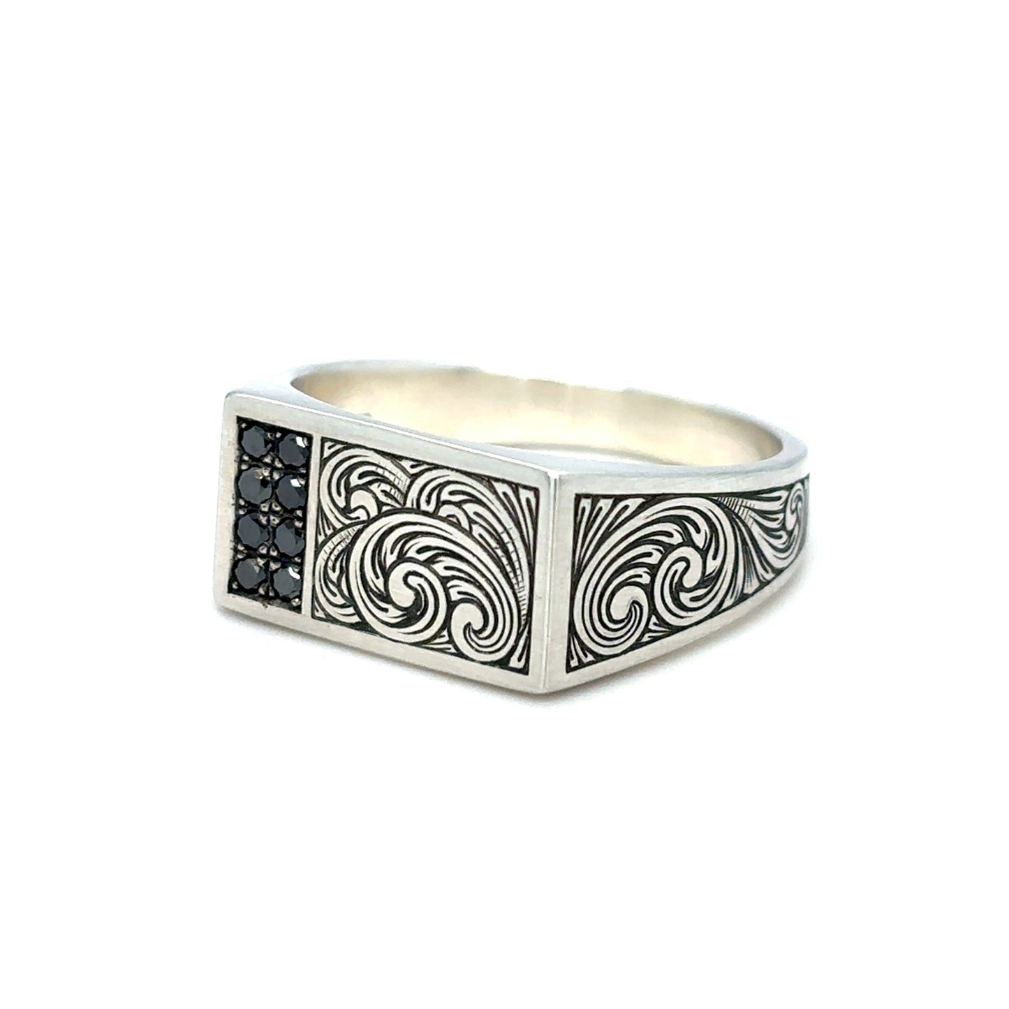 English Scroll Signet Ring