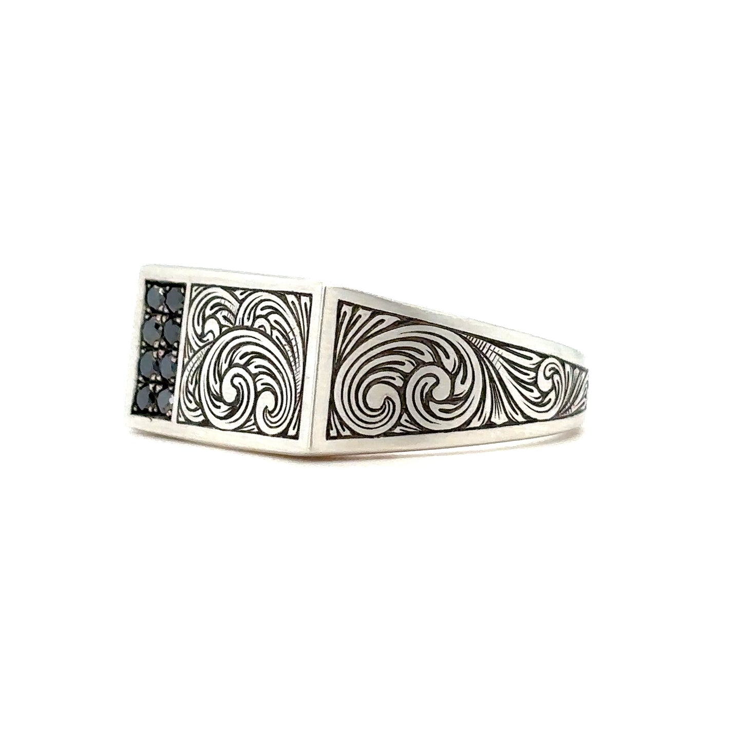 English Scroll Signet Ring