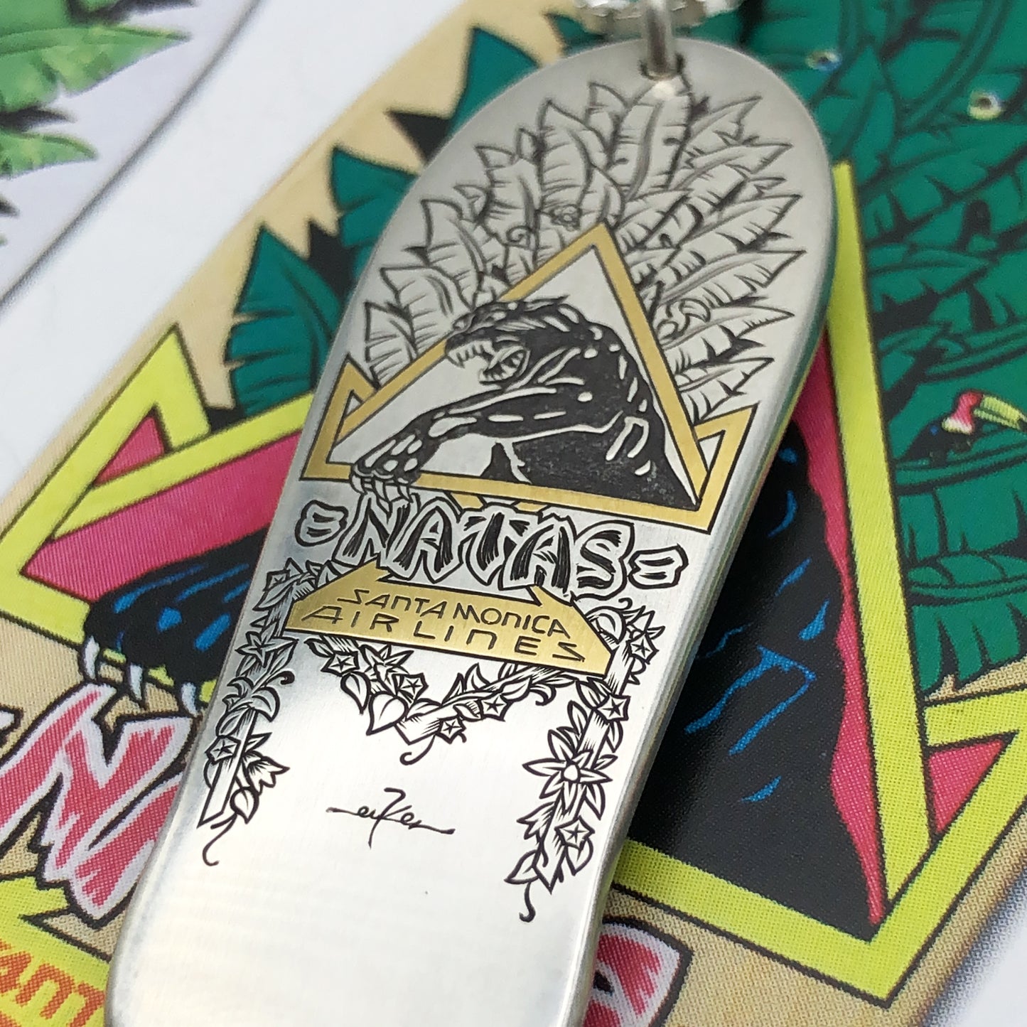 Natas '88 Skateboard Deck Necklace