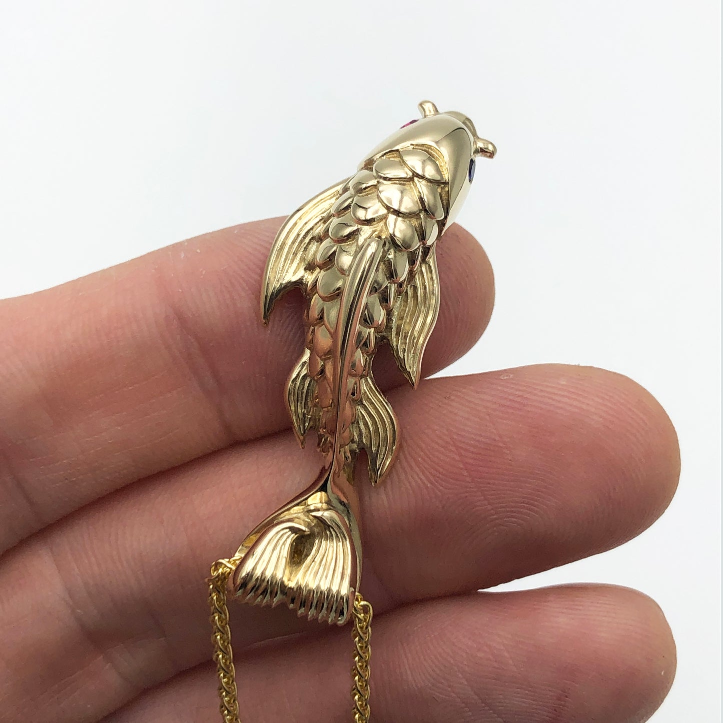 Dragon's Gate Gold Koi Fish Necklace