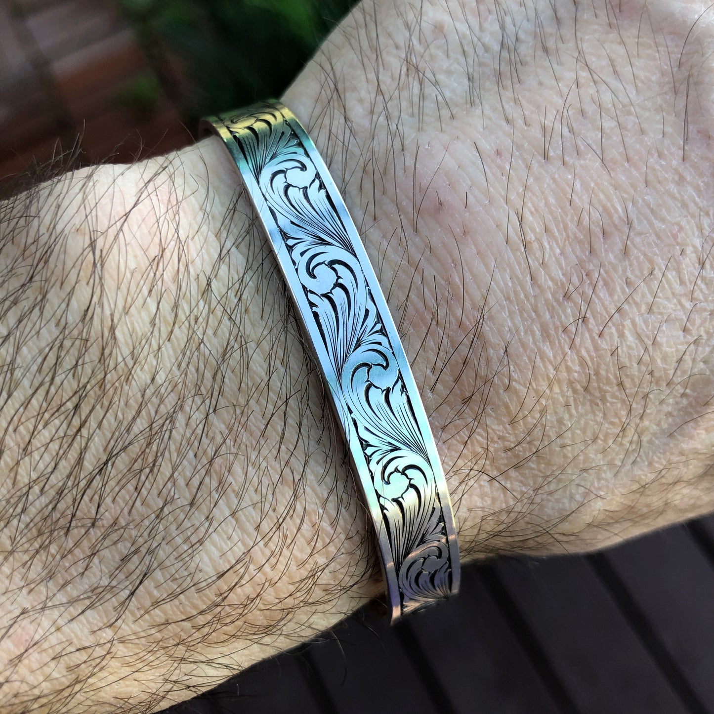 Classic Scroll Engraved Cuff