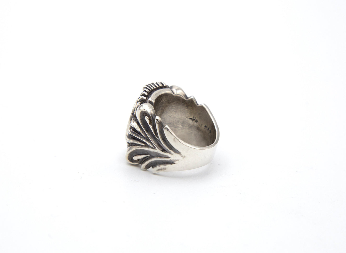 Scarab Filigree Sterling Silver Ring - Size 8
