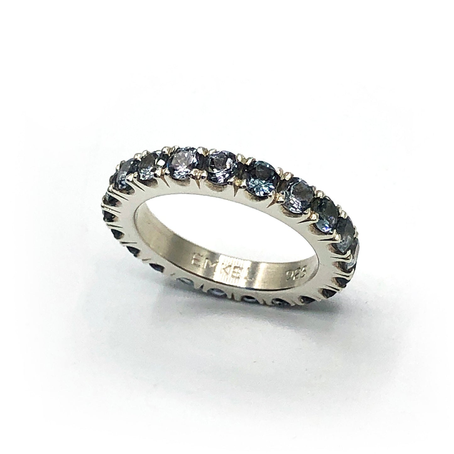 Grey Spinel Eternity Band - Size 5.5