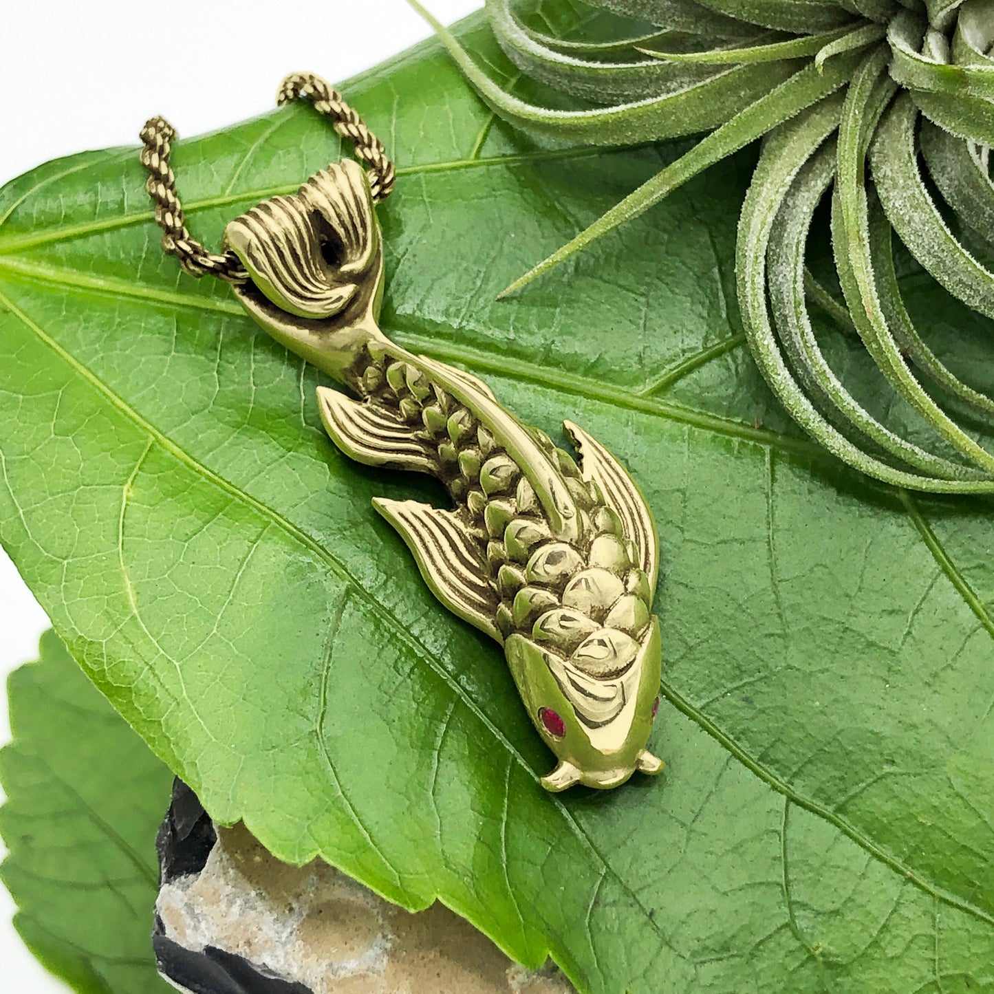 Dragon's Gate Gold Koi Fish Necklace