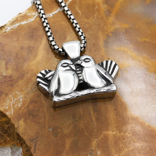 Lovebirds Sterling Silver Necklace