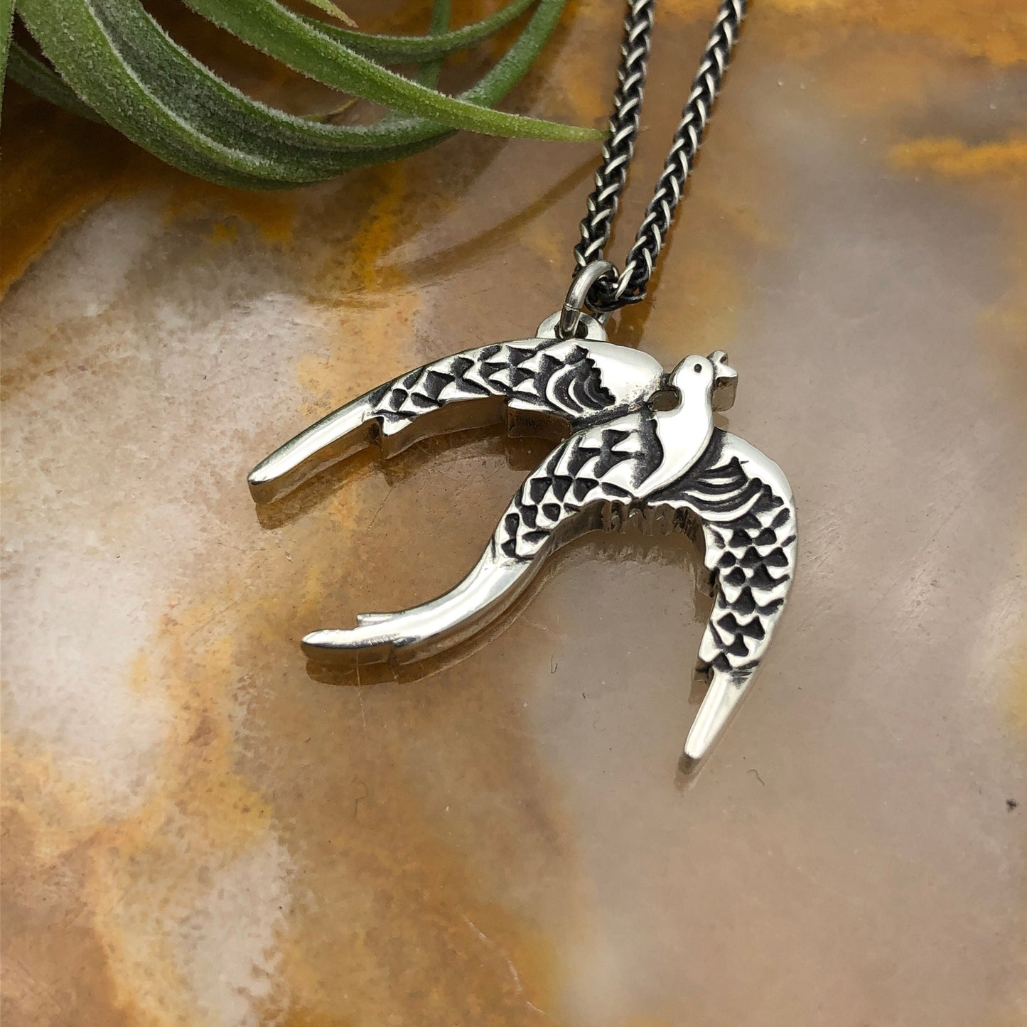 Phoenix Rising Sterling Silver Necklace