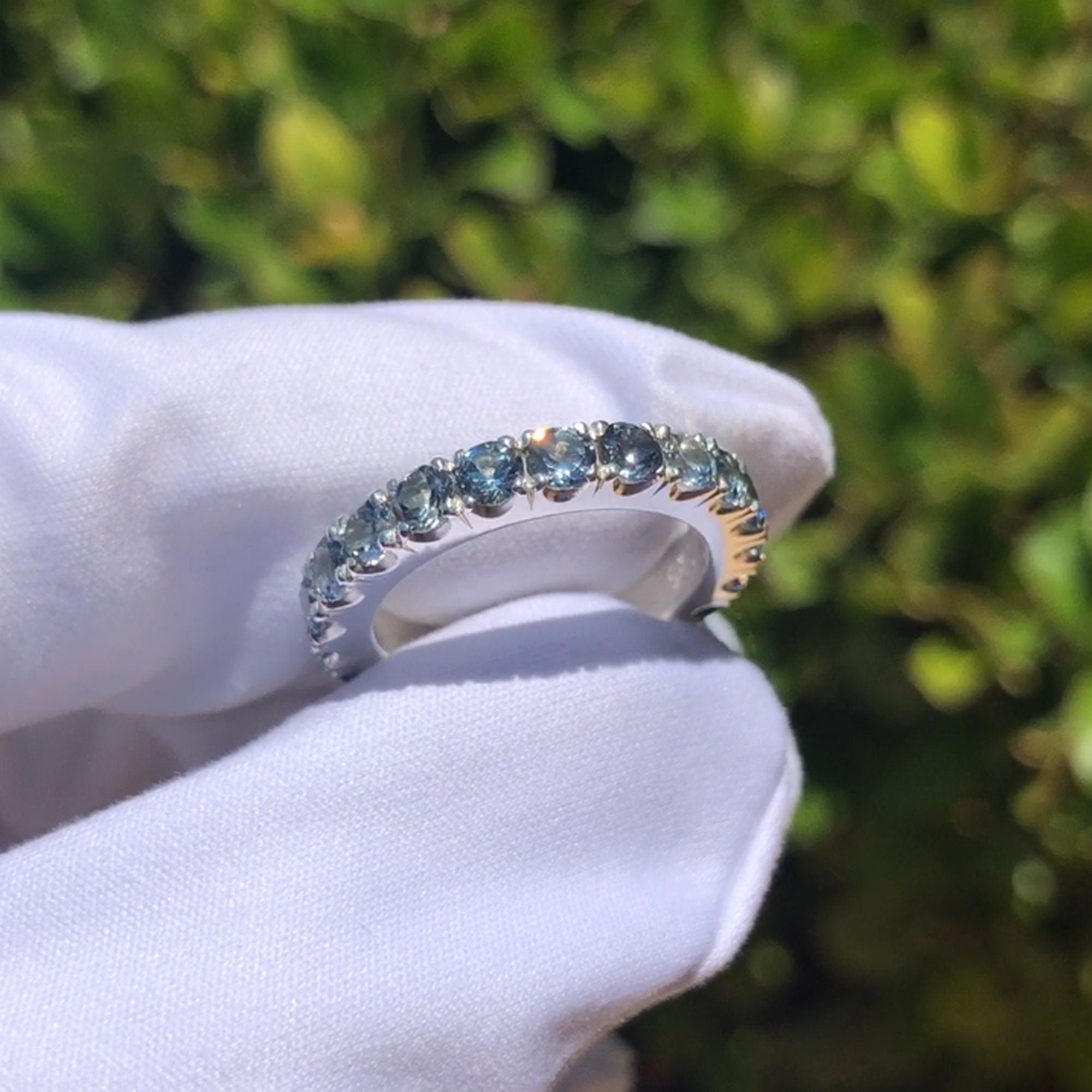 Grey Spinel Eternity Band Size 5.5 emKel Jewelry
